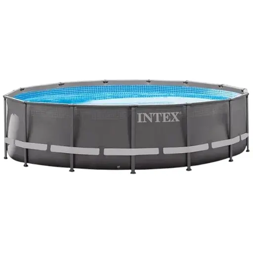 Басейн каркасний Intex 26330 круглий 549x132 см 26423 л з драбиною насосом-фільтром і скімером
