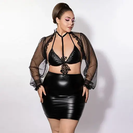 Платье JSY P61159 Black Plus Size