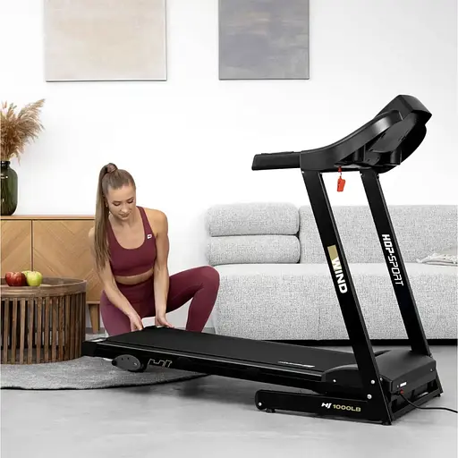 Бігова доріжка Hop-Sport HS-1000LB Wind сірий - фото 6