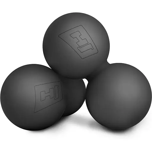Силиконовый массажный двойной мяч Hop-Sport HS-S063DMB 63 мм черный - фото 3