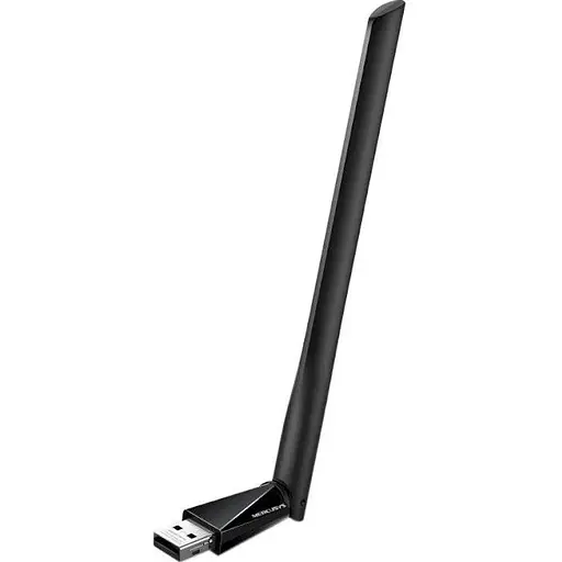 Мережевий адаптер Mercusys MA30H, Black, USB, WiFi 5, 5 GHz (867 Мбіт/с) / 2.4 GHz (400 Мбіт/с), 1 зовнішня антена з високим коефіцієнтом посилення 5 дБі