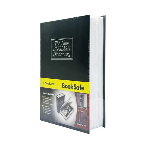 Сейф-книга з ключем для зберігання Sparta KBS-802(Black) середня, 24х15,5х5,5 см - фото 1