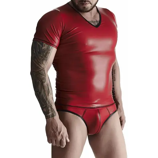 Чоловічий комплект Regnes Fetish Planet Wetlook XL (червоний)