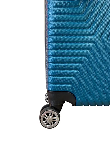 Валіза Маленька (S) Полікарбонат На 4-х подвійних колесах 50л POLO ПК009-S Темно-Бірюзовий - фото 3