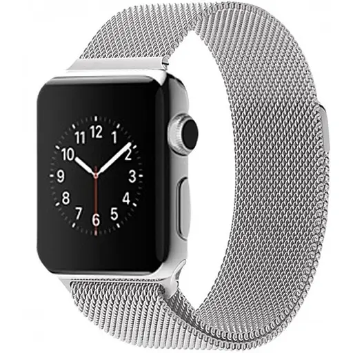 Ремінець Creasted для годинника Milanese loop steel bracelet Apple watch, 42 44 мм Silver