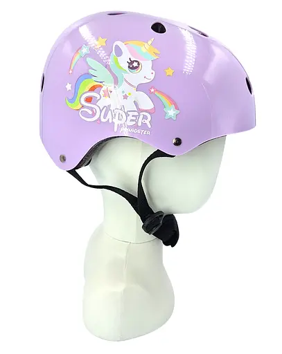 Комплект детский шлем и защита Yongkang GB24429-2009 S (5-9 г) фиолетовый единорог (G0001135) - фото 2