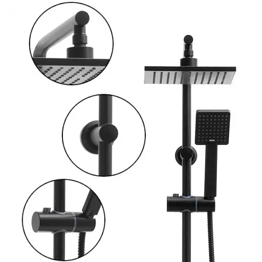 Душова система Yoka Tiki-Blk black BP.TIKI-BLK, Чорний матовий - фото 9