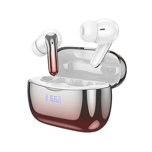 Бездротові TWS навушники Hoco EQ16, вакуумні, ANC, ENC, Noise Reduction, BT5.3, 40mAh, 320mAh, 7h, red glaze - фото 2