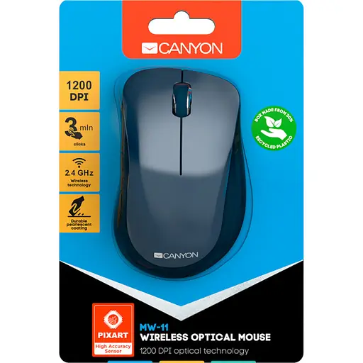 Беспроводная мышь Canyon CNE-CMSW11BL Blue (CNE-CMSW11BL) - фото 6