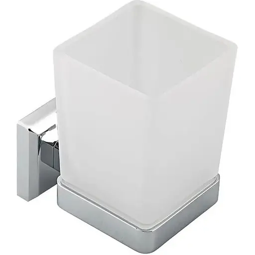 Склянка з тримачем зубних щіток Gappo G3806 латунь хром - фото 1