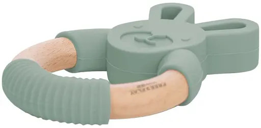 Прорізувач FreeOn силіконовий зайчик зелений (49508) - фото 2