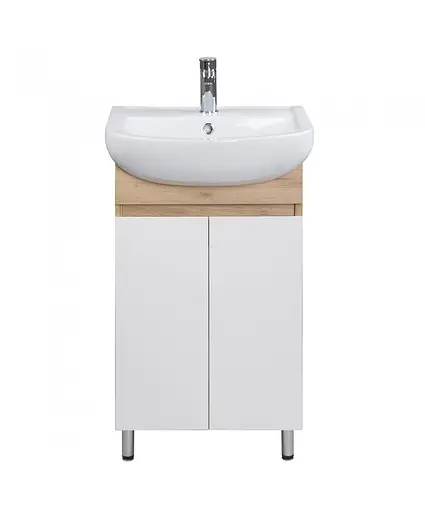 Тумба Мойдодир Oslo 50 Wood з умивальником Arteco 50 дуб крафт/Білий - фото 3