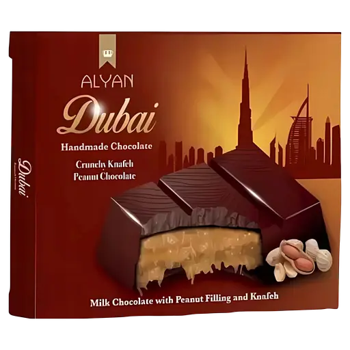 Дубайський шоколад Alyan Dubai Peanut з арахісовою пастою 100 г - фото 2