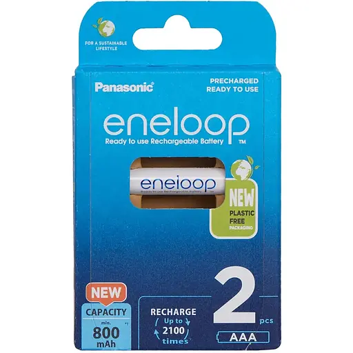 Акумуляторна батарея Panasonic Eneloop AAA 800 2BP mAh NI-MH