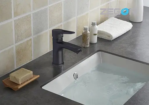 Змішувач для умивальника Zegor PUD1-A045YB одноважільний чорний 30412 - фото 4