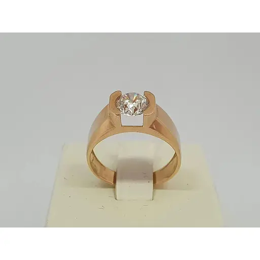 Золотое кольцо Tango с фианитом. 380439 19 - фото 4