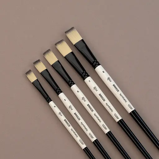 Пензель синтетика плоска BREEZE 1226F №00 коротка ручка Rosa - фото 4