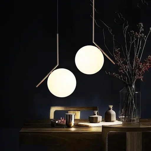 Підвісний світильник із обʼємним білим матовим плафоном | Арт. AA 357-200 M | Line F - фото 4