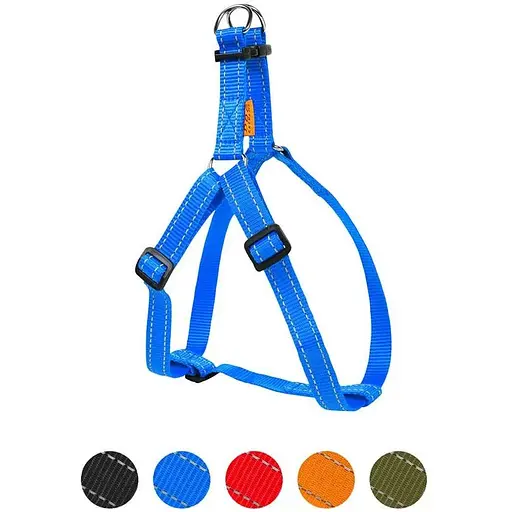 Шлея Dog Extreme з нейлону регульована (ширина 25мм, В:60-90см) блакитний - фото 2