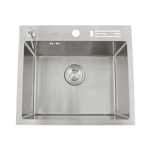 Кухонна мийка накладна 1.5 мм із нержавіючої сталі 45 см Nett NS-5245, Нержавіюча сталь - фото 1