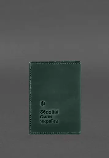 Кожаная обложка для военного билета 7.3 зеленая Crazy Horse - фото 9