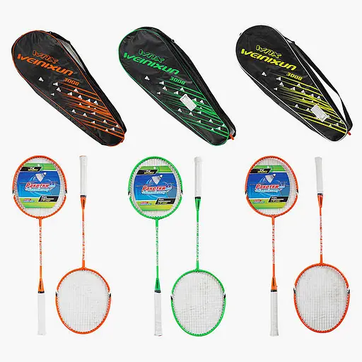 Набір для бадмінтону TK Sport, 2 ракетки з металевим каркасом, у чохлі (В асортименті) - фото 2