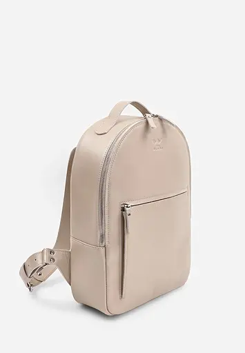 Кожаный рюкзак Groove M светло-бежевый - фото 3