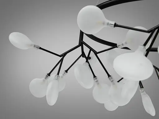 Гармонично сбалансированная, люстра на тросах "Светлячок", 36 ламп, черная - фото 3
