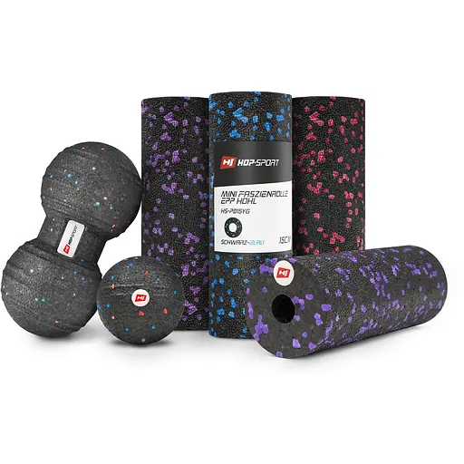Мини массажный ролик (валик, роллер) Hop-Sport EPP 15см HS-P015YG черно-красный - фото 8