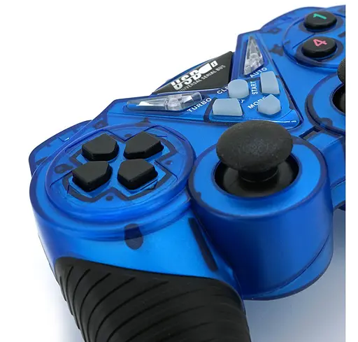 Геймпад USB джойстик ПК Voltronic DualShock USB908 Black-Blue - фото 3