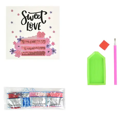 Алмазная мозаика Strateg ПРЕМИУМ Любовь в каждом кусочке на бумажной основе размером 18х18 см (JUB14413) - фото 2