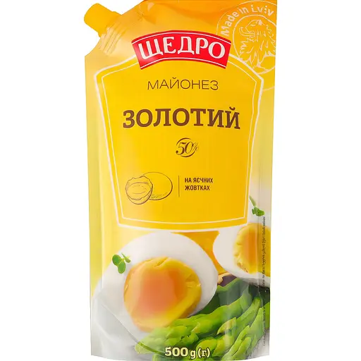 Майонез Щедро Золотий 50% 500 г (783906)
