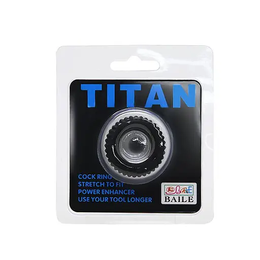 Эрекционное кольцо Baile Titan 3.3 см черный - фото 7