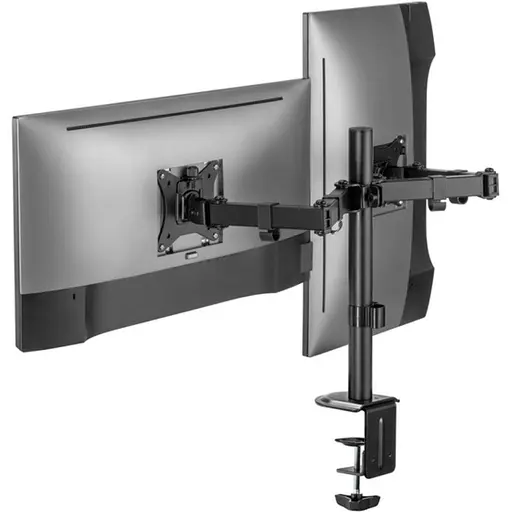 Кронштейн настільний OfficePro OPMA-102 для двох моніторів 17-32 дюйми Black - фото 9