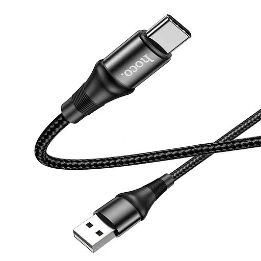 Кабель для швидкого заряджання HOCO X50 Excellent USB — Type-C 3 ампери 1 метр чорний - фото 2