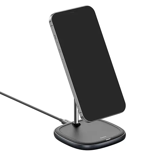 Зарядна підставка Baseus Swan Magnetic Wireless Charger (набір для Iphone 12) 15 W (WXSW-01) чорна - фото 2
