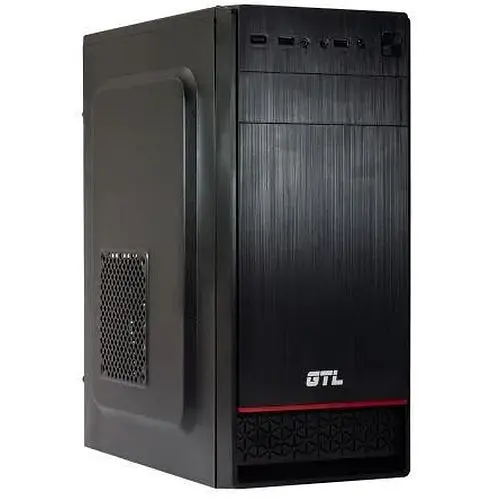 Корпус GTL T1610 чорний, без БЖ, Mini Tower, Micro ATX / Mini ITX, 2xUSB 2.0, 370x176x410 мм, 0.4 мм, 2.6 кг - фото 1