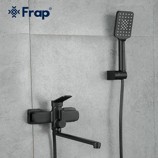 Змішувач для ванни Frap F2262 чорний матовий - фото 2