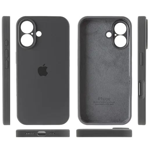 Чохол Epik Silicone Case Full Camera Protective AA для Apple iPhone 16 Plus 6.7 Сірий/Dark Gray - фото 5