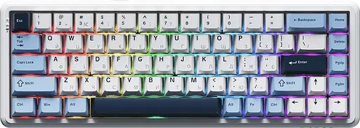 Клавіатура Ajazz AK680 MAX (8+8K) Magnetic Switch Blue White Dark Blue Keycaps (AK680-M-BWD-A) - фото 1