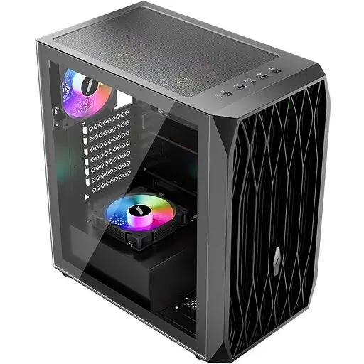 Корпус 1stPlayer AY7-BK-4F1 Black [134426] - фото 4