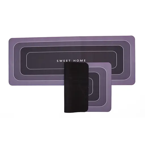 Набір килимків для кухні Yiwu HP-42-13SH 99х38 см / 57х38 см 2 шт. сірий - фото 3