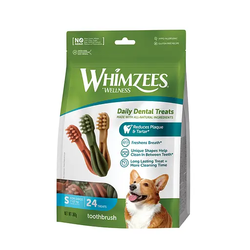 Ласощі Whimzees Toothbrush у формі зубної щітки для собак S 24 шт. - фото 1