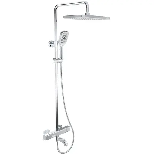 Душова система з термостатом Gappo G24791, 3-функціональна лійка, хром - фото 1