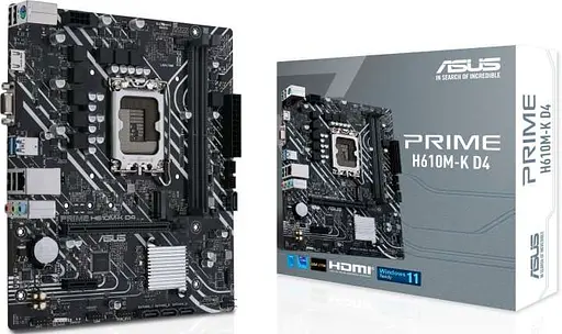 Материнська плата ASUS PRIME H610M-K D4 (PRIME H610M-K D4) (Socket 1700, Intel H610, Micro-ATX) - фото 4