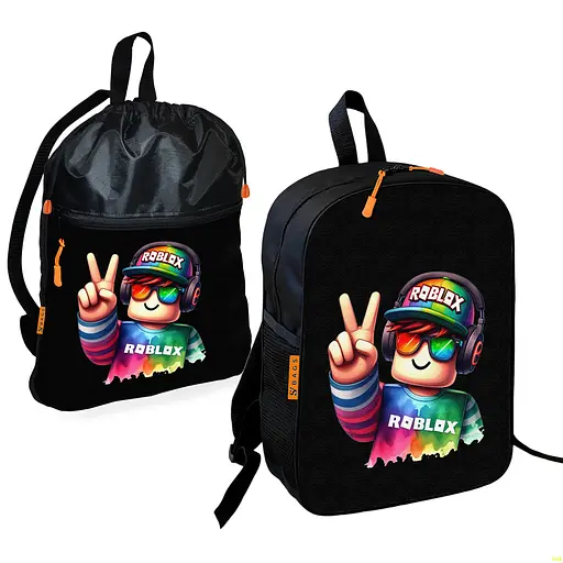 Шкільний рюкзак дитячий Роблокс / Roblox + Сумка для взуття спортивної форми рюкзак-мішок хлопчикові (01831)