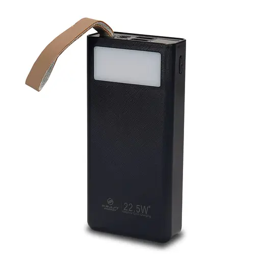 Повербанк 20000mAh Power Bank Kraft TPB-2320 Black 22.5W QC3.0 LED-ліхтар (43-00031) - фото 4