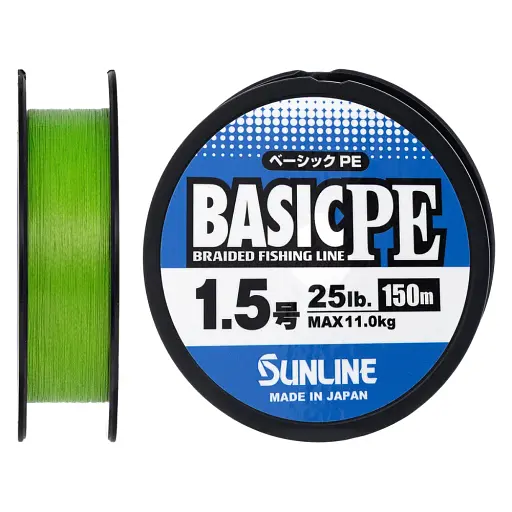 Шнур Sunline Basic PE 150 м (Light Green) 1.5/0.209 мм 25 lb/11 кг