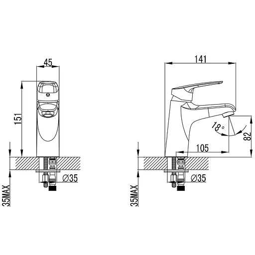 Змішувач для раковини Corso SERIO DC-2A146C - фото 6