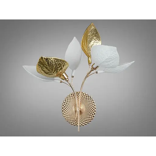 Дизайнерське бра Romin з фарфоровими елементами 2 лампи золото - фото 1